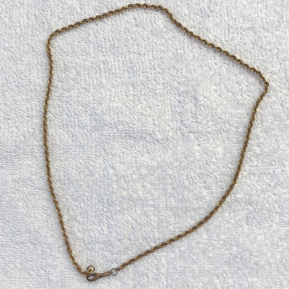 Gold Plated Rope Necklace